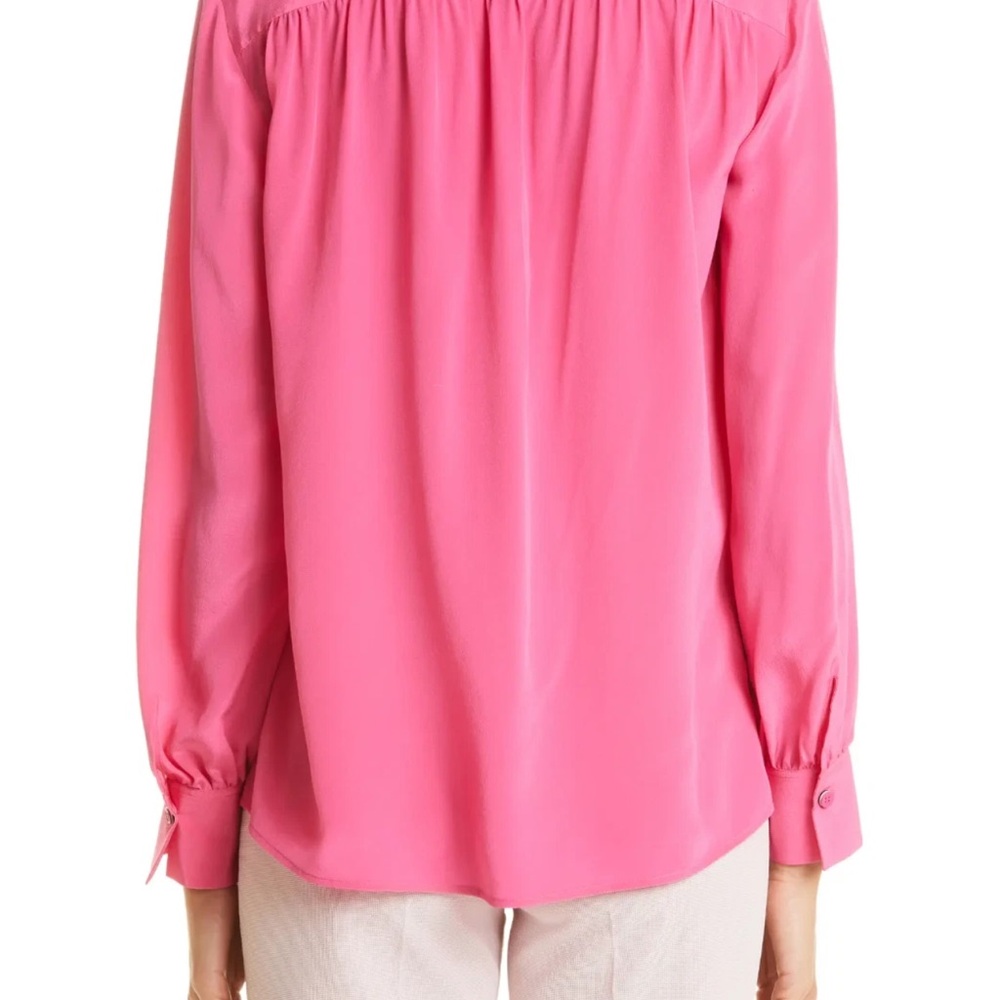 Boss Banora Medium Pink Silk Blouse - Picture 2 of 10